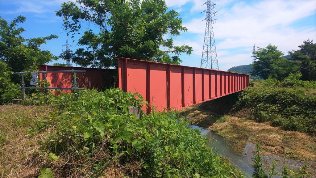 旧屋代線の保科川橋梁。
